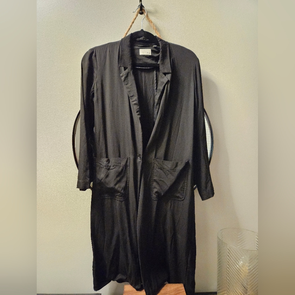 Wilfred Free Satin Long Trench Blazer